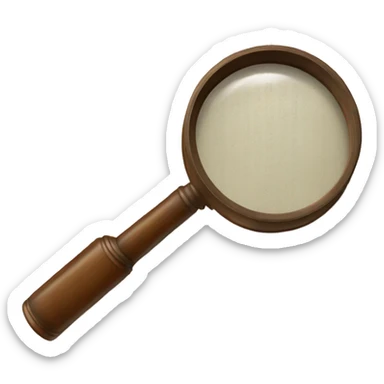 vintage book with magnifying glass sticker