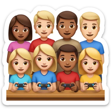 group gameing emoji sticker