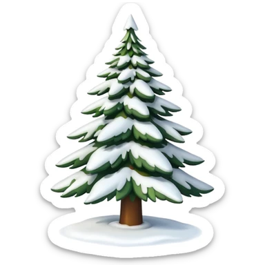 Snowed in christmas tree without decor  sticker
