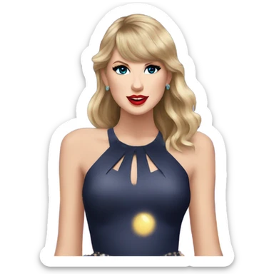 Taylor swift at night sparkle sticker