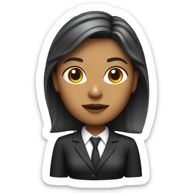 female lawyer, whole body sticker