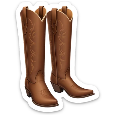 classic western cowboy boots with pointed toe and tall shaft sticker
