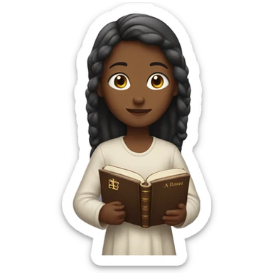 Girl with Bible  sticker