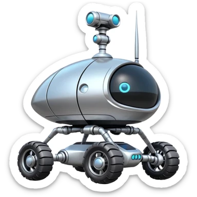  Flintstones futuristic tall robotic high-occupancy moon rover  sticker