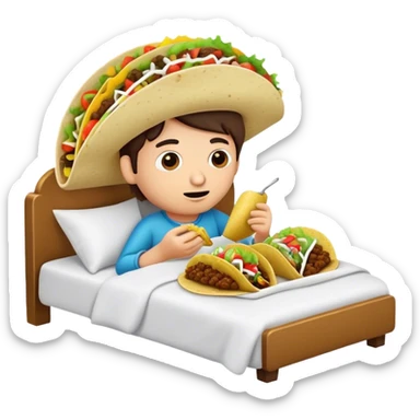 Eat Tacos in a bed sticker