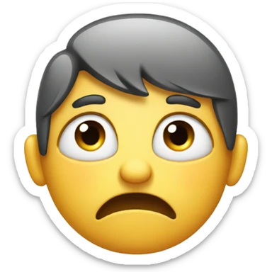 Sweating, stressed, upset face sticker