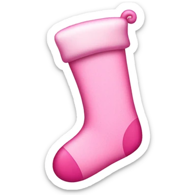 pink stocking with a letter b sticker