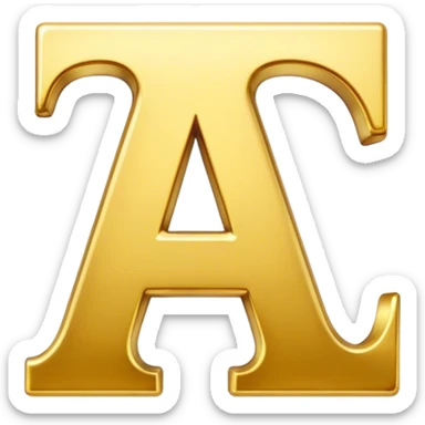 gold letter:#48; sticker