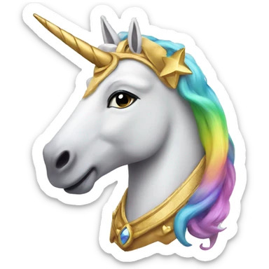 queen unicorn sticker