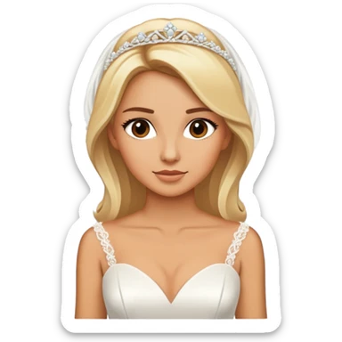 Blonde bride on yacht sticker