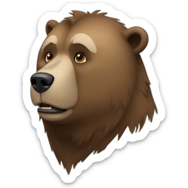 Grizzlybear confused sticker