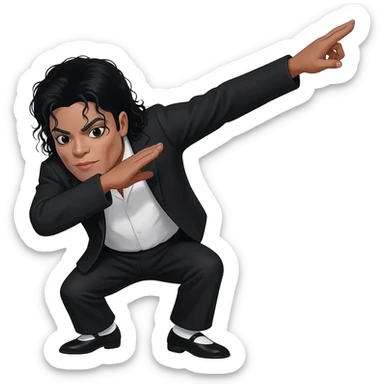 white michael jackson dab sticker