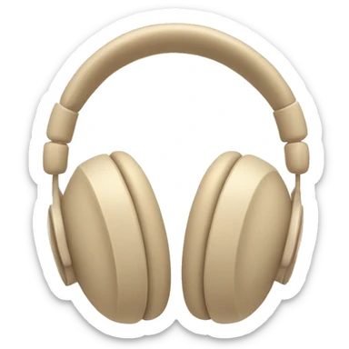 beige apple headphones with beige bows sticker