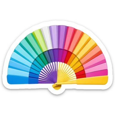 3D pantone colour fan sticker