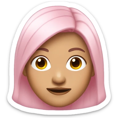 Light pink hair Asian Spanish woman super hero sticker