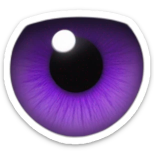 majestic godly violet iris eyeball serious intense symmetrical knowledgable sticker