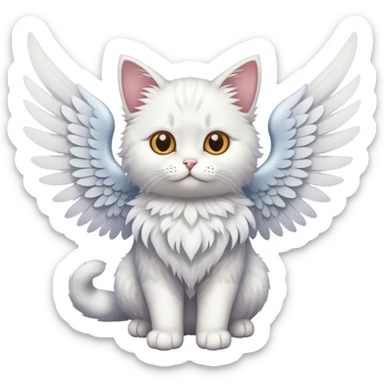 a cat with wings sticker