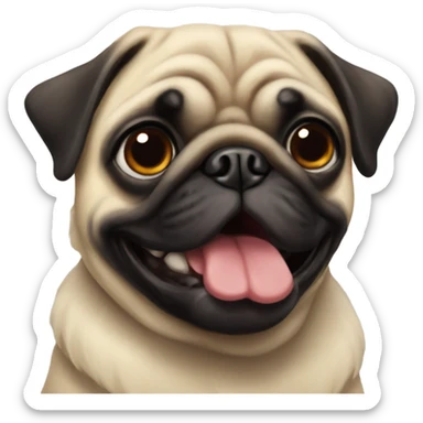 Dos pug  sticker