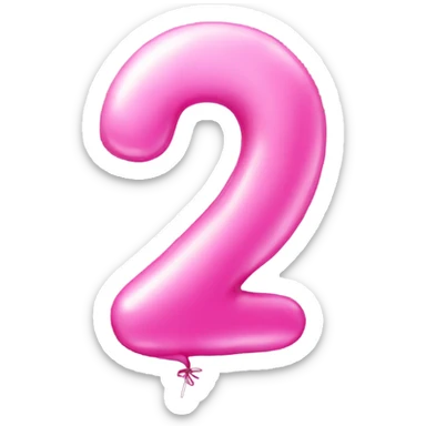 pink-balloon-shaped-like-number-1 sticker