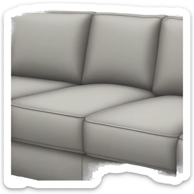 Light gray sectional couch sticker