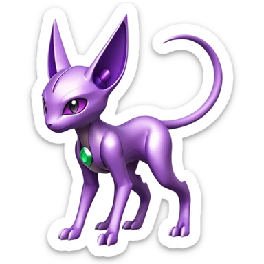 Miraidon-Genesect-Espeon-Mewtwo-Fakémon-hybrid-creature (full body)  sticker