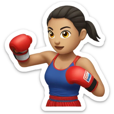 muay thai female sticker
