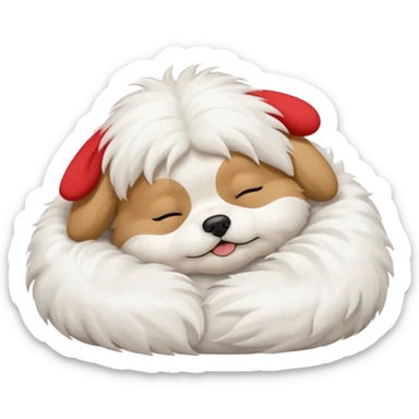 maltese sleeping sticker