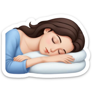 Beautiful brunette sleeping sticker