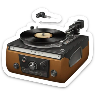 record-player sticker