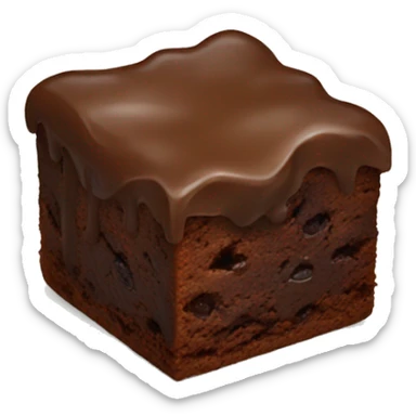 Brownie pastry sticker