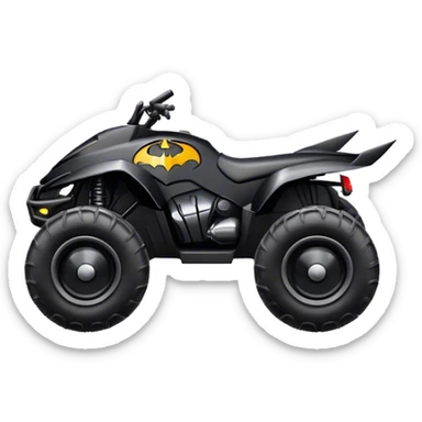 batmobile atv quad cross sticker