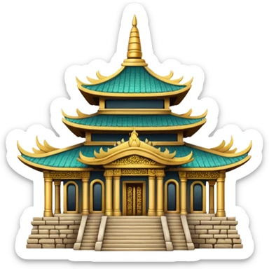 Temple, asian sticker