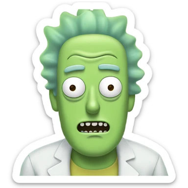 Pickle Rick and Morty sticker