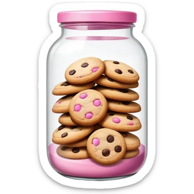 pink jar of cookies  sticker