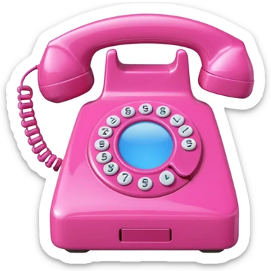 pink phone call \caller id bubble sticker