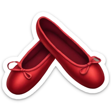 Deep red ballet slippers sticker