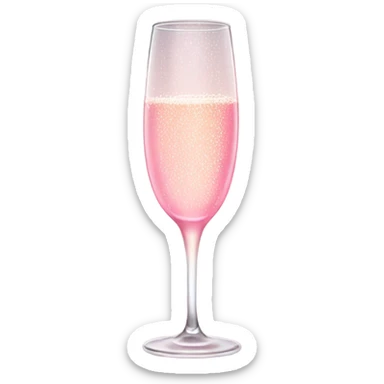 Pink champagne with bubbles  sticker
