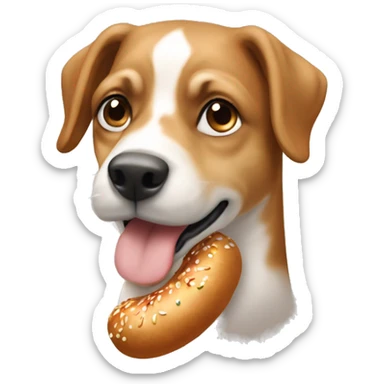 Simit ile köpek sticker