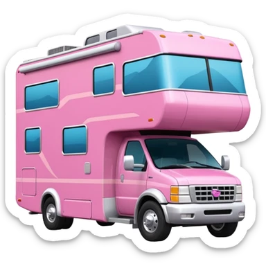 Aerodynamic Streamlined Barbie styled motor home rv off-roading rock-climbing 4x4 desert Winnebago  sticker