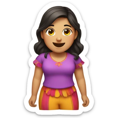 Fat Hispanic girl sticker