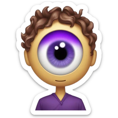 majestic godly violet iris eyeball serious intense symmetrical knowledgable sticker