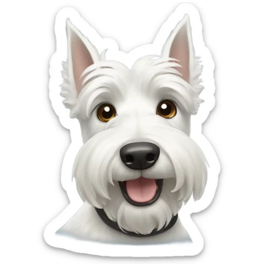 White Scottish terrier sticker