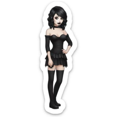 goth with best make up and big torso sticker