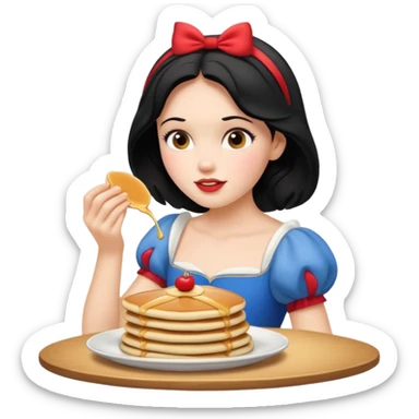SnowWhite seal eating pancakes sticker