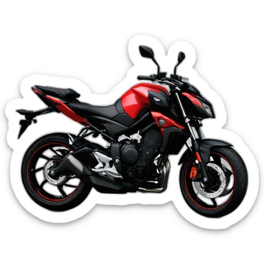 Yamaha MT 15 Black Red alloy wheels sticker