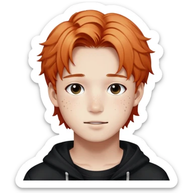 Felix from Stray Kids, K-pop idol with freckles sticker