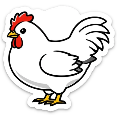 Hen chicken with black bar across (like a fallen police officer) sticker