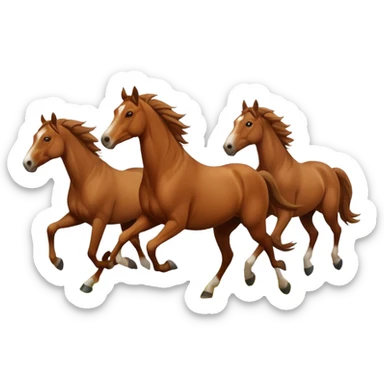 Hundred horses sticker