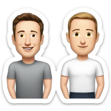 Elon Musk et Mark Zuckerberg sticker