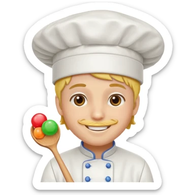 Chef + gumdrop hat,Candy Chefs. sticker